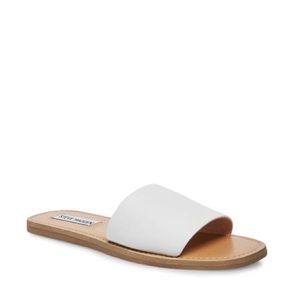 Steve Madden white leather sandal